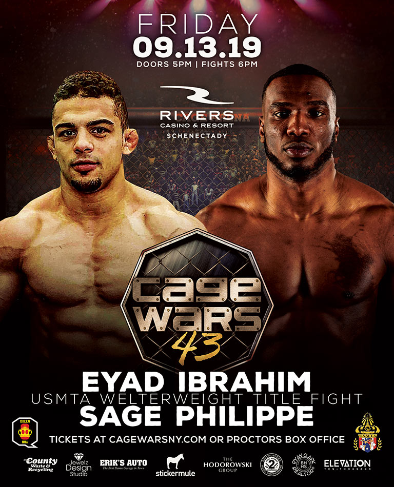 Cage Wars 43 Poster - Eyad Ibrahim vs Sage Philippe